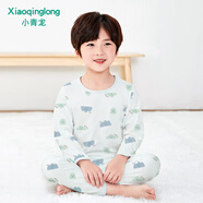 小青龍兒童睡衣男童女童家居純棉薄款空調(diào)服套裝寶寶內(nèi)衣春夏內(nèi)衣套裝 小云朵（男寶寶） 140 (建議130-140cm)