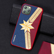 咪咕 蘋果11手機(jī)殼iPhone11保護(hù)殼 漫威英雄正版創(chuàng)意卡通拼接刺繡全包硅膠防摔軟殼 驚奇隊(duì)長