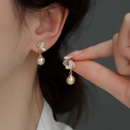 愛情故飾高級感蝴蝶耳環(huán)女2024年新款貓眼石耳釘小眾氣質(zhì)耳飾女生生日禮物 貓眼石蝴蝶耳環(huán)