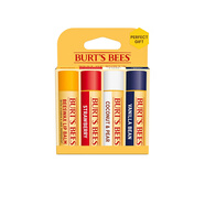 BURT'S BEES伯特小蜜蜂潤(rùn)唇膏 4種清爽口味 天然無(wú)色滋潤(rùn)雙唇  4管裝 每管4g
