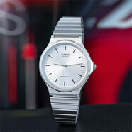 卡西歐（CASIO）男女表時(shí)尚網(wǎng)紅休閑復(fù)古女士小黑表電子石英防水MQ-24D-7E 9E 7B MQ-24D-7E銀帶