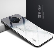 哲勒（ZHELE） oppoAce2手機殼renoace玻璃后殼全包邊防摔個性創(chuàng)意潮男女鏡面保護殼 【oppo Ace 2】玻璃-漸變黑白-配膜