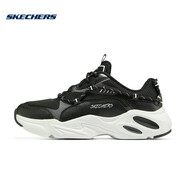 斯凱奇（Skechers）男士運(yùn)動(dòng)鞋拼接撞色點(diǎn)綴復(fù)古潮流舒適橡膠底多色鞋 896078-BKW 黑色/白色 39