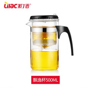 紫丁香泡茶壺紫丁香耐熱玻璃茶壺過濾加厚泡茶器花茶水壺茶具彩色茶吧機(jī) S88經(jīng)典款飄逸杯 500ml 1L以上
