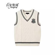 宏資琦jk制服連衣裙女裝套裝2024秋冬新款學(xué)院風(fēng)馬甲襯衣百褶裙子三件裝 馬甲 L