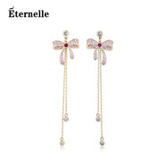 Eternelle法國(guó)永恒原創(chuàng)設(shè)計(jì)輕奢高級(jí)感耳飾氣質(zhì)耳環(huán)超仙流蘇耳墜七夕禮物 璀璨金色（S925銀）