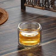 76臺(tái)灣雙層玻璃真空小杯茶杯主人杯單個(gè)透明茶杯耐熱玻璃杯