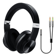HIK D1pro氦刻头戴式蓝牙耳机主动降噪音乐游戏耳机网课插线耳麦hikd1s手机电脑笔记本耳机 D1Pro+台式机转接线