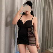情趣內(nèi)衣絲襪女加大碼極度誘惑微胖mm睡衣150斤160斤胖妹妹連衣裙夜場女裝開陰漏乳野外方便情侶露腰 5167黑夜店包臀裙120-160斤】性感套裝大號 夫妻刺激變態(tài)開襠免脫純欲房事可愛露出羞恥服加肥