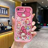 隆虹 蘋(píng)果7plus手機殼iPhone8保護套蘋(píng)果8Plus天眼階梯卡通公仔磨砂殼i7情侶SE23代軟硅膠全包防摔外殼 蘋(píng)果7Plus/8Plus【新新天眼】調皮美樂(lè )蒂