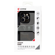 COMMA珂瑪 逸彩撞色磨砂防摔手機(jī)殼 適用于蘋(píng)果iPhone 14系列 黑色 蘋(píng)果14 Pro