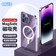 Best Coac 適用蘋果14promax手機殼磁吸透明iPhone14promax保護套 magsafe超薄防摔男女款分體式 HTC-14