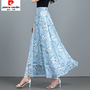 皮爾卡丹碎花半身裙女春夏季2025新款高腰顯瘦大擺裙過(guò)膝長(zhǎng)裙氣質(zhì)小個(gè)子裙 藍(lán)小白花【裙長(zhǎng)80cm】 L 100-120斤