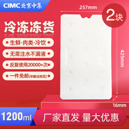 冰美人家用冰板冰排冷鏈生鮮冷藏冷凍母乳反復使用 冰晶盒可定制藍冰 B87（冷凍）1200毫升*2塊