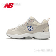 NEW BALANCE新百伦复古百搭运动休闲老爹鞋女鞋WX608MU1 浅灰_米色 WX608MU1 36 脚长22.5cm