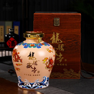 獅奧利興景德鎮(zhèn)陶瓷酒瓶空瓶酒壇茅臺5斤裝貴州茅臺鎮(zhèn)白酒空子密封泡 5斤肉色龍騰盛世空瓶+木盒 0ml