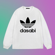 DASABI長袖t恤趣味搞笑抖音同款重磅純棉惡搞趣味2023秋季打底衫