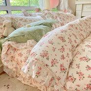 北極絨全棉四件套純棉韓式小碎花荷葉花邊床單被套田園公主風(fēng)床上用品 初棲 床單款 1點(diǎn)5m床單款四件套 1點(diǎn)5m床單款四件套