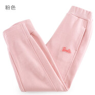 多妙屋女童加絨褲子秋冬兒童運(yùn)動(dòng)褲2025新款中大童加厚長(zhǎng)褲保暖衛(wèi)褲童裝 單層粉色980057 120cm