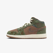 耐克（NIKE）AIR Jordan 1 GS AJ1喬1高幫籃球鞋 樹莖綠 淺橄欖黃FQ8101-200 40