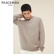 太平鳥(niǎo)男裝綿羊毛毛套衫高領(lǐng)針織毛衣B1EBD4Y10 卡其1（修身） S