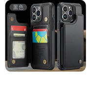 ROMSION適用蘋(píng)果16手機殼13/14/15翻蓋式PM拉鏈錢(qián)包款iPhone14Pro max皮套夾新款十二por保護套多功能插卡 【優(yōu)雅黑】送鋼化膜 iPhone 16