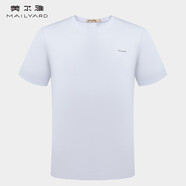 MAILYARD/美爾雅短袖T恤 休閑百搭男士夏季白色圓領(lǐng)打底衫 851 白色 L /50