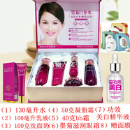 oein-中年婦女士媽媽護膚品套裝墨菊巨補水乳洗面奶保濕美白抗皺化妝品 5件套+美白精華液+眼霜+面膜