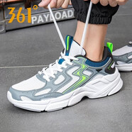 361°男鞋運動(dòng)鞋夏秋季革網(wǎng)面透氣時(shí)尚男士輕便耐磨百搭休閑慢跑步鞋男 宇宙灰/361度白6773 40