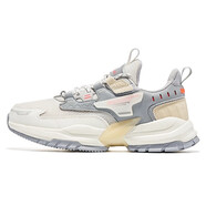 鴻星爾克（ERKE）天狼運動(dòng)男鞋2025夏春季新款潮流百搭厚底運動(dòng)老爹鞋網(wǎng)面透氣運動(dòng) 微晶白/鉛筆灰 39 尺碼偏大