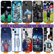 WENYAFF適用iPhone15/16ProMax手機殼17 15Plus蘋果X/SE2動漫XR卡通7/8/14plus全包14pro 13 12 11保護套 梅西-巴黎圣日耳曼-足球明星-國家隊世界杯 玻璃殼-下單留言型號和圖案