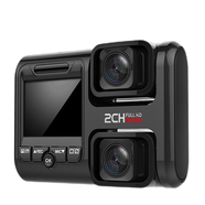 第一現場(chǎng)D1000升級版前后雙鏡頭記錄儀340度全景紅外夜視燈 黑色+64G內存卡