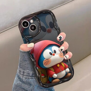 電小嘟 適用蘋(píng)果15promax叮當貓手機殼iphone14哆啦a夢(mèng)13卡通可愛(ài)12情侶11防摔保護 【奶油殼】呆萌叮當貓 iPhone 14Pro