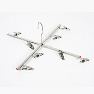 玉憬熙【5個(gè)裝】不銹鋼4夾褲架十字褲夾折疊衣架曬牛仔晾曬架四夾衣夾子 8夾衣架  5個(gè)