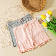 金布?。↗INBUDING）女童安全褲適合3-14歲小女孩穿的夏季薄款兒童打底短褲中大童防走 【粉+灰】裝 2條 140 適合身高130-尺碼偏小