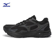 美津濃（MIZUNO）【RACER S】軟底輕便運(yùn)動(dòng)跑步鞋男女同款緩震透氣休閑慢跑鞋 01/黑色 45 (295mm)