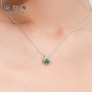 梵吉雅螢火蟲項鏈女925銀鎖骨鏈情侶吊墜首飾品情人節(jié)七夕禮物送女友 浪漫螢火蟲項鏈40+5cm延長鏈