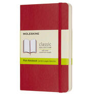 MOLESKINE 軟面純白猩紅色筆記本 (口袋型)