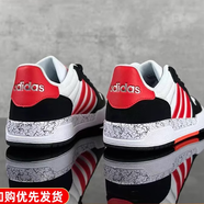 阿迪達斯 （adidas）官方男鞋新款皮質(zhì)輕便低幫舒適休閑鞋時尚百搭板鞋青年圓頭運動鞋 JP9962/三條紋彰顯品牌 43 【建議腳長26.5+厘米】