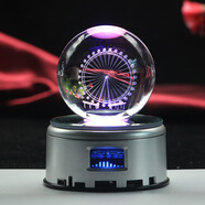 派森柏（PAISENBO）彼岸花水晶音樂(lè )盒送女生老婆閨蜜創(chuàng  )意520生日禮物水晶球禮品擺件 摩天輪-藍牙MP4音樂(lè )燈座