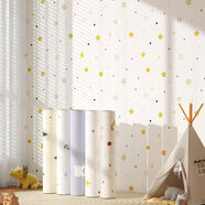 接運貓墻面遮丑裝飾墻紙自粘防水防潮臥室溫馨可撕無(wú)痕貼紙孕嬰專(zhuān) 卡通印花百變星星鋁箔加厚 60CM10M