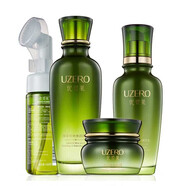 優(yōu)資萊（UZERO）套裝水乳護膚品綠茶籽補水緊致調(diào)養(yǎng)保濕潔面 潔面+水+乳+霜