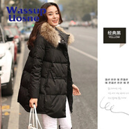 尚簡紛2025冬裝新款中長款韓版a字棉服服女士加厚保暖棉襖外套潮冬季保 黑色 S