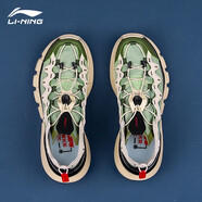 李寧（LI-NING）女鞋休閑鞋悟道2.3百搭老爹鞋2025秋冬新款籃球文化鞋運動鞋 土灰綠/兔毛灰/青苔綠AGBR052-3 35.5