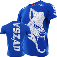 VSZAP時尚男裝T恤短袖MMA T恤跑步柔術泰拳健身格斗訓練毒液散打 藍色 S碼 推薦155-170CM 胸圍94