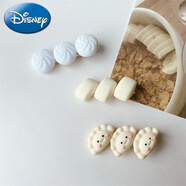 迪士尼（Disney）可愛仿真包子餃子發(fā)夾超萌食玩發(fā)飾手工邊夾劉海夾少女學(xué)院風(fēng)卡子 餃子+包子+饅頭【3個(gè)裝】