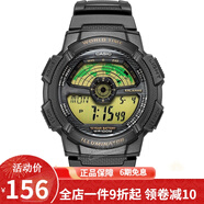 卡西歐（CASIO） 卡西歐(CASIO)運動手表 學生男表 戶外防水男表數(shù)顯表 黑盤橡膠帶AE-1100W-1B
