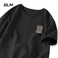 GLM男生短袖t恤純棉半袖上衣夏季正肩設計感潮牌體恤