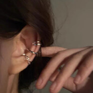 鹿凌青組合套裝耳夾無(wú)耳洞女小眾高級感法式復古冷淡風(fēng)耳骨夾耳環(huán)免打孔 三件套