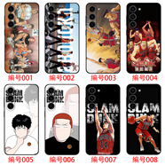 HERONSWING三星s24ultra手機殼s23卡通s23+動(dòng)漫s24二次元s22防摔s20 s21fe套 灌籃高手-櫻木花道流川楓三井壽 液態(tài)硅膠黑邊-留言型號和編號